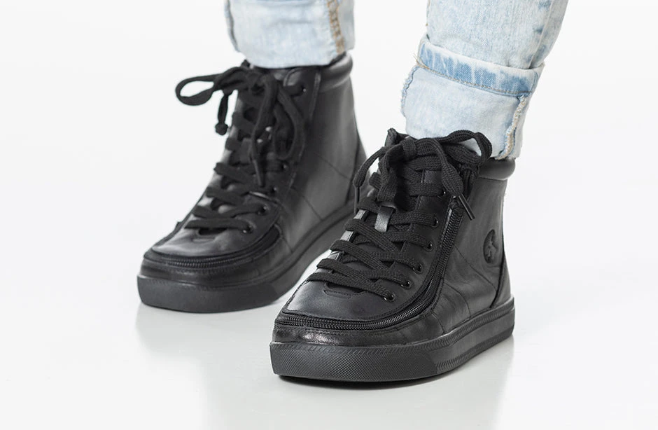 Black To The Floor Leather BILLY Classic Lace Highs - Image 7