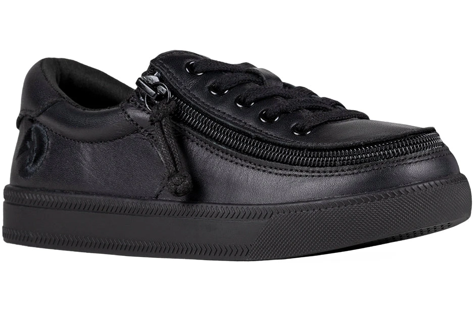 Black To The Floor Leather BILLY Classic Lace Lows
