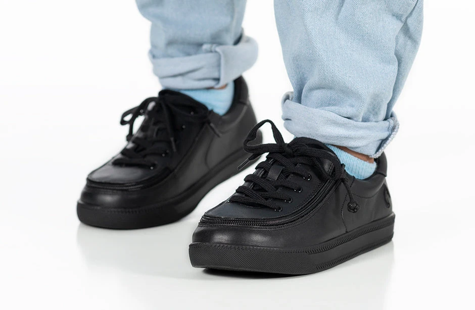 Black To The Floor Leather BILLY Classic Lace Lows - Image 7