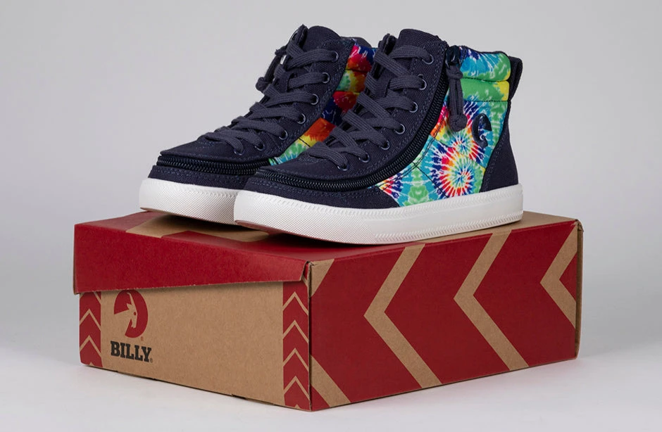 Navy Tie Dye BILLY Street High Tops - Image 6