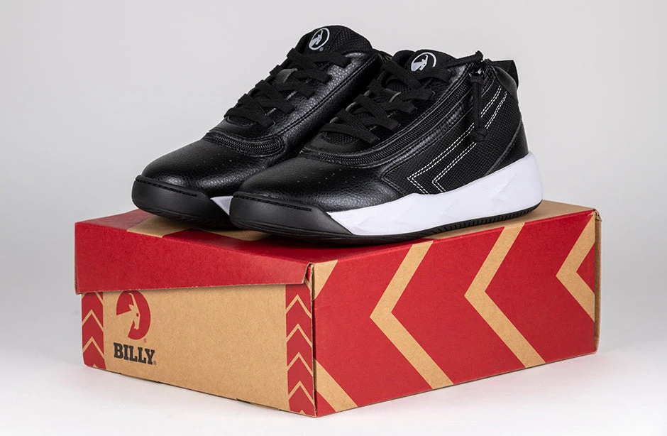 FINAL SALE - Black/White BILLY Sport Hoop Athletic Sneakers - Image 6