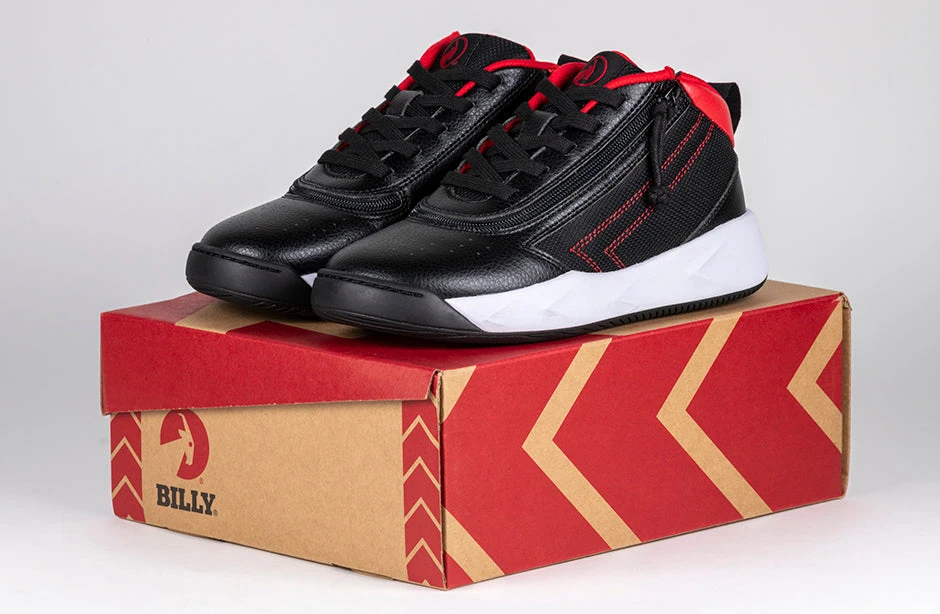 FINAL SALE - Black/Red BILLY Sport Hoop Athletic Sneakers - Image 6