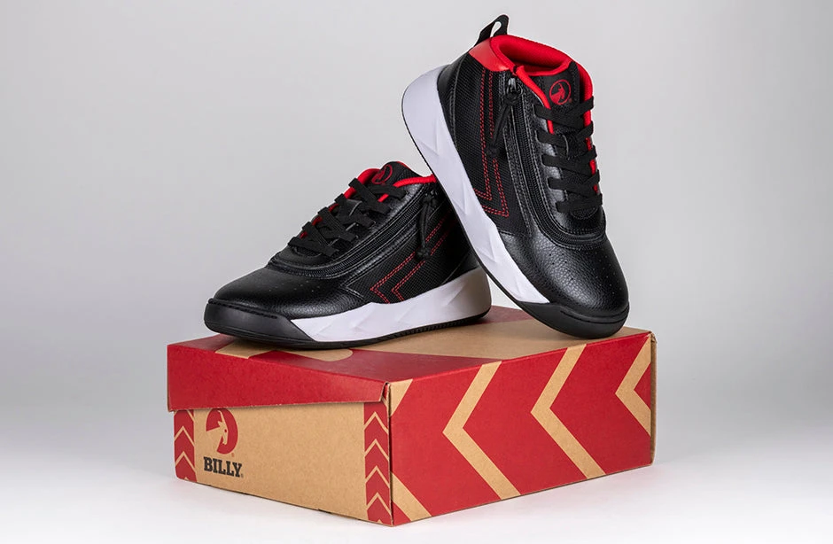 FINAL SALE - Black/Red BILLY Sport Hoop Athletic Sneakers - Image 8