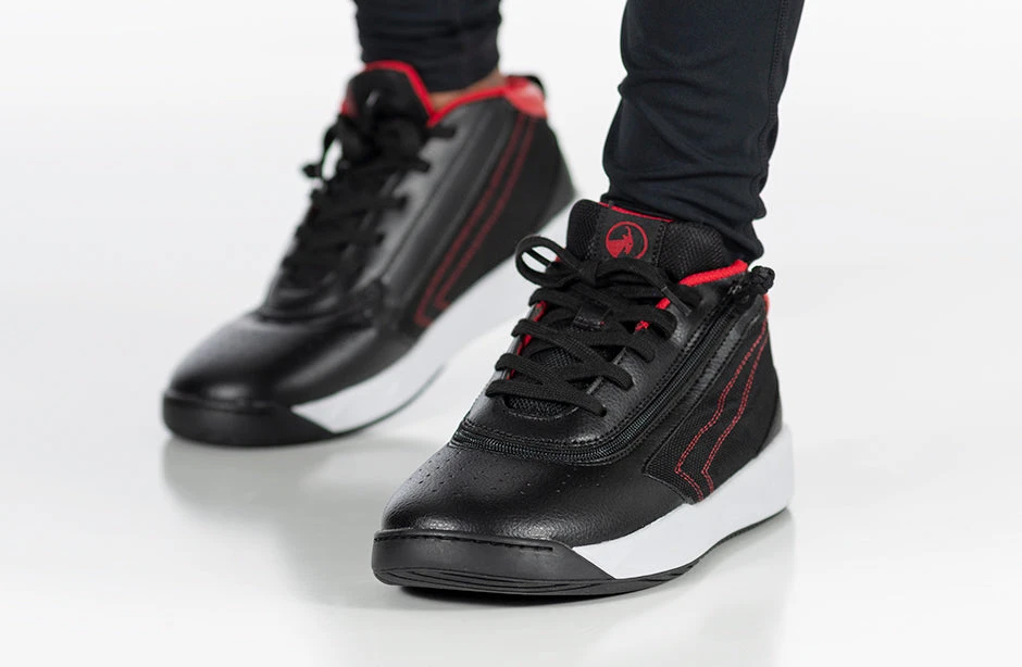 FINAL SALE - Black/Red BILLY Sport Hoop Athletic Sneakers - Image 10