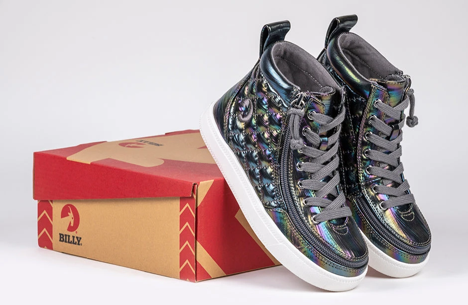 Graphite Rainbow BILLY Classic Quilt High Tops - Image 8