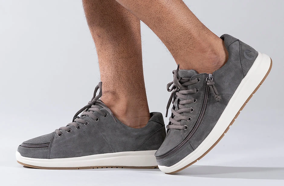 Men's Grey Suede BILLY Comfort Lows - Image 6