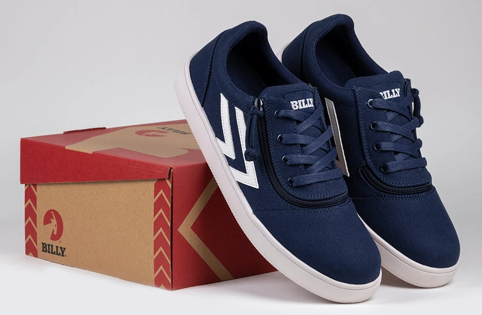Men's Navy/White BILLY CS Sneaker Low Tops - Image 8