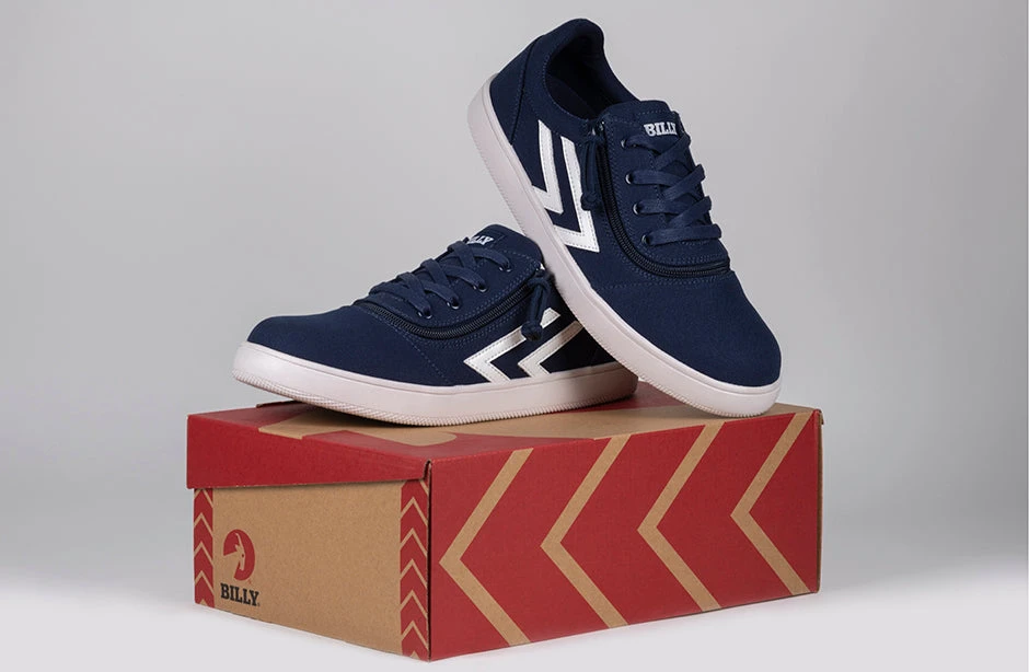 Men's Navy/White BILLY CS Sneaker Low Tops - Image 9