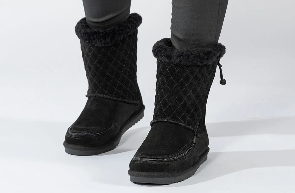FINAL SALE - Women's Black BILLY Cozy Quilt Lux Boots - Image 7