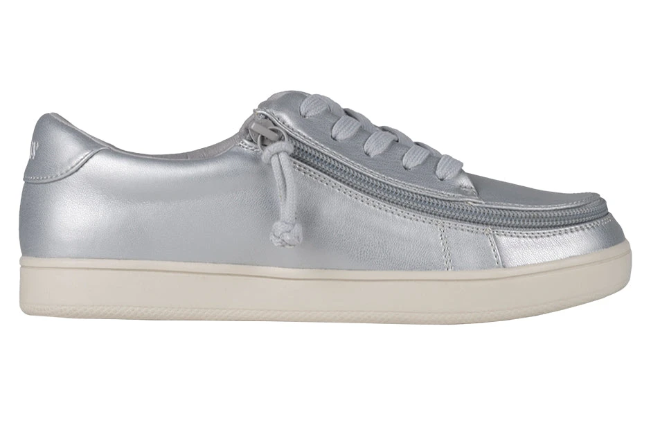 FINAL SALE - Women's Silver Grey Metallic BILLY Sneaker Low Tops - Image 2