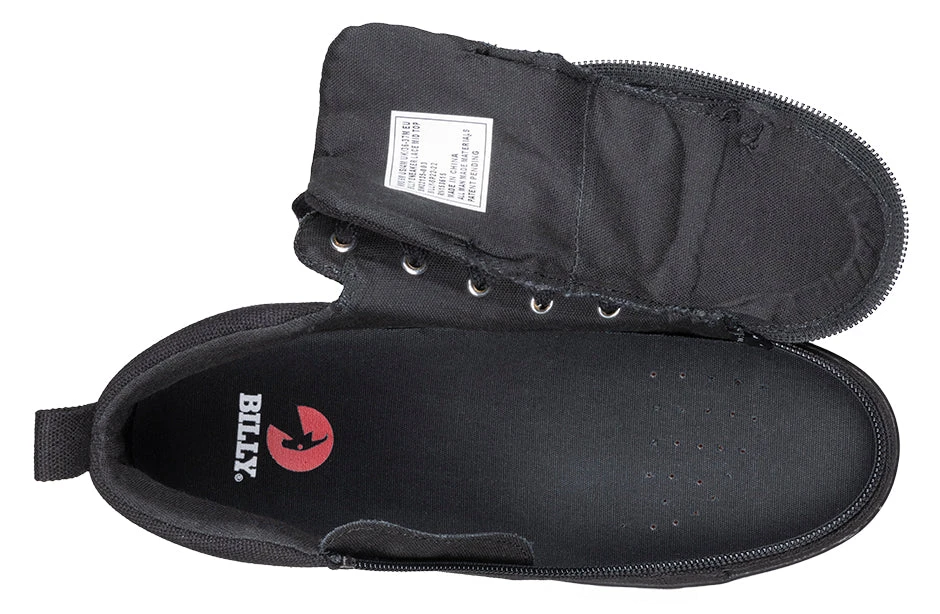 FINAL SALE - Women's Black To The Floor BILLY Sneaker Lace Mid Tops - Image 4