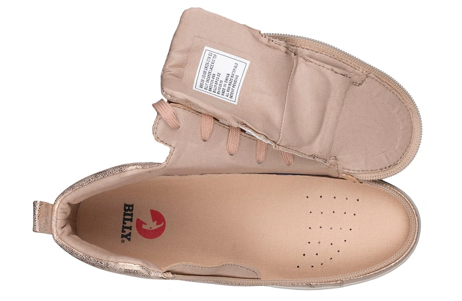 FINAL SALE - Women's Rose Gold BILLY Sneaker Lace Mid Tops - Image 4