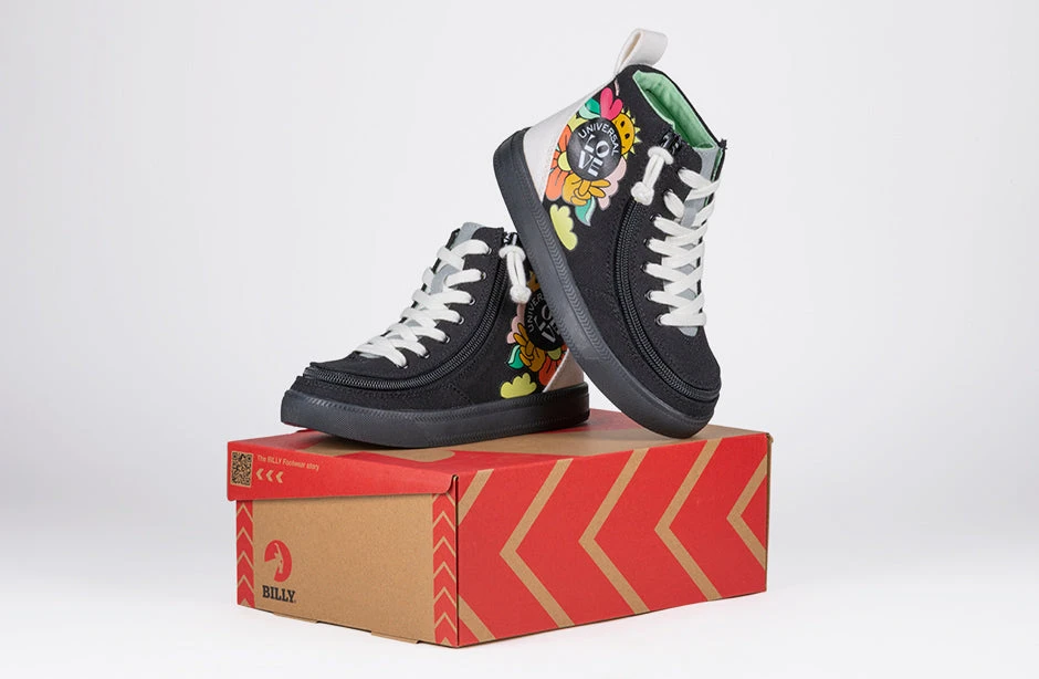 UNI Love Black Multi BILLY Classic Lace High Tops - Image 9