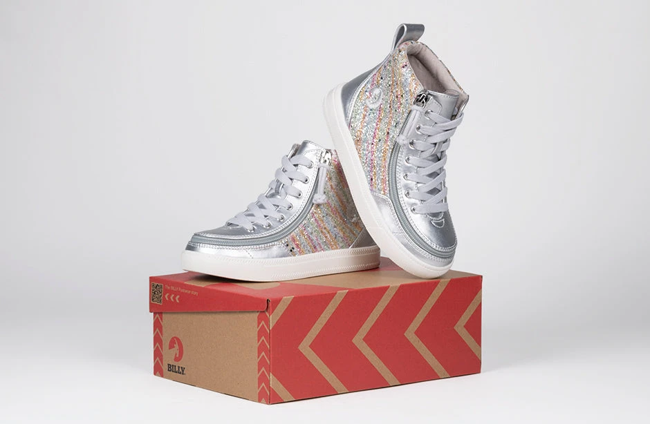 Silver Rainbow BILLY Classic Lace High Tops - Image 9