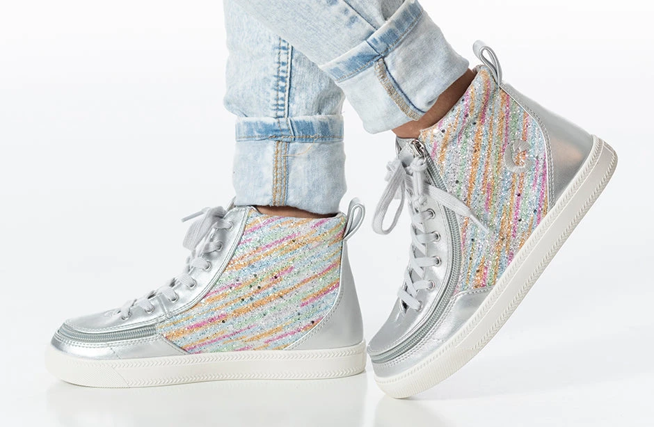 Silver Rainbow BILLY Classic Lace High Tops - Image 10