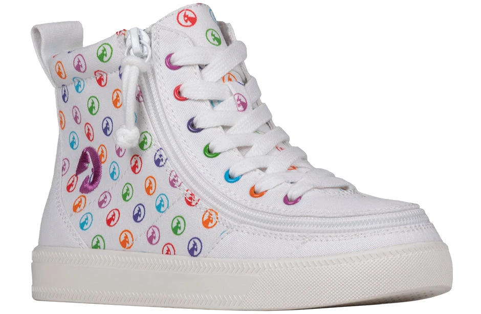 Rainbow Polka BILLY Classic Lace High Tops