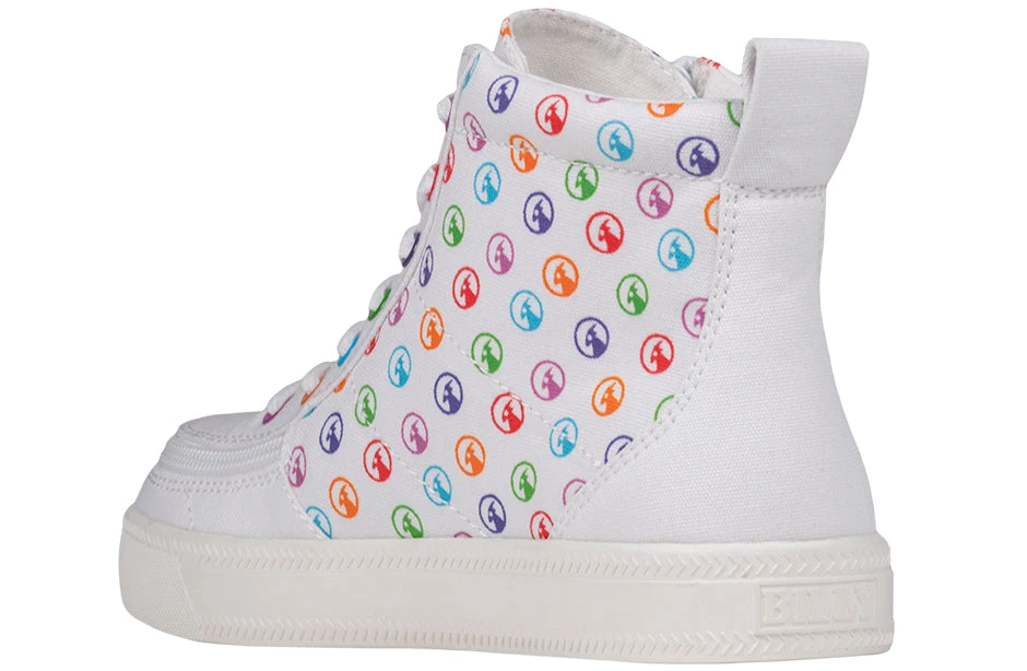 Rainbow Polka BILLY Classic Lace High Tops - Image 3