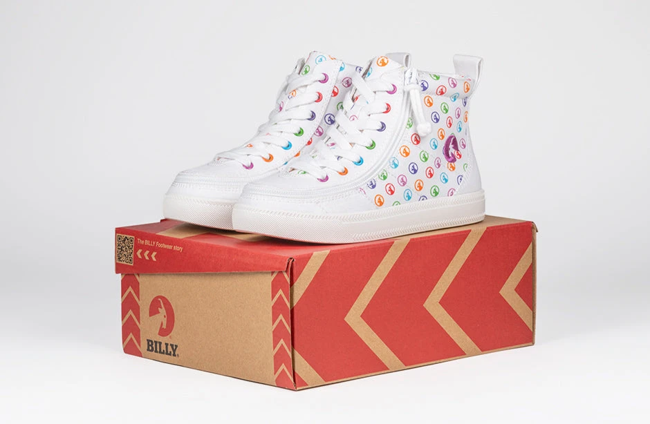 Rainbow Polka BILLY Classic Lace High Tops - Image 7
