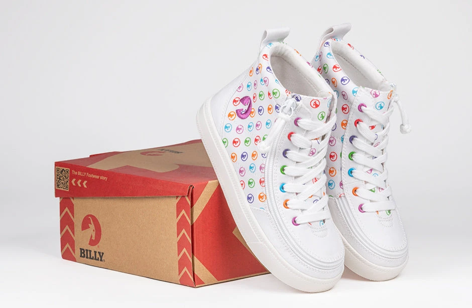 Rainbow Polka BILLY Classic Lace High Tops - Image 8
