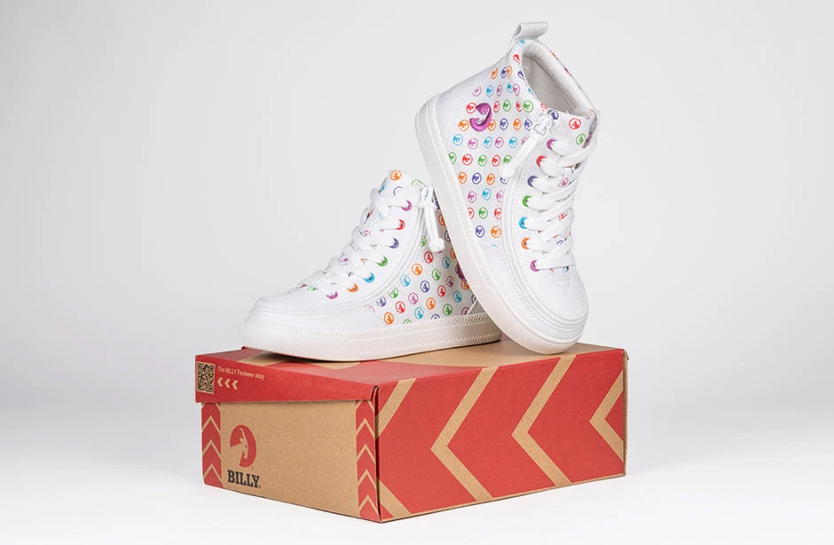 Rainbow Polka BILLY Classic Lace High Tops - Image 9