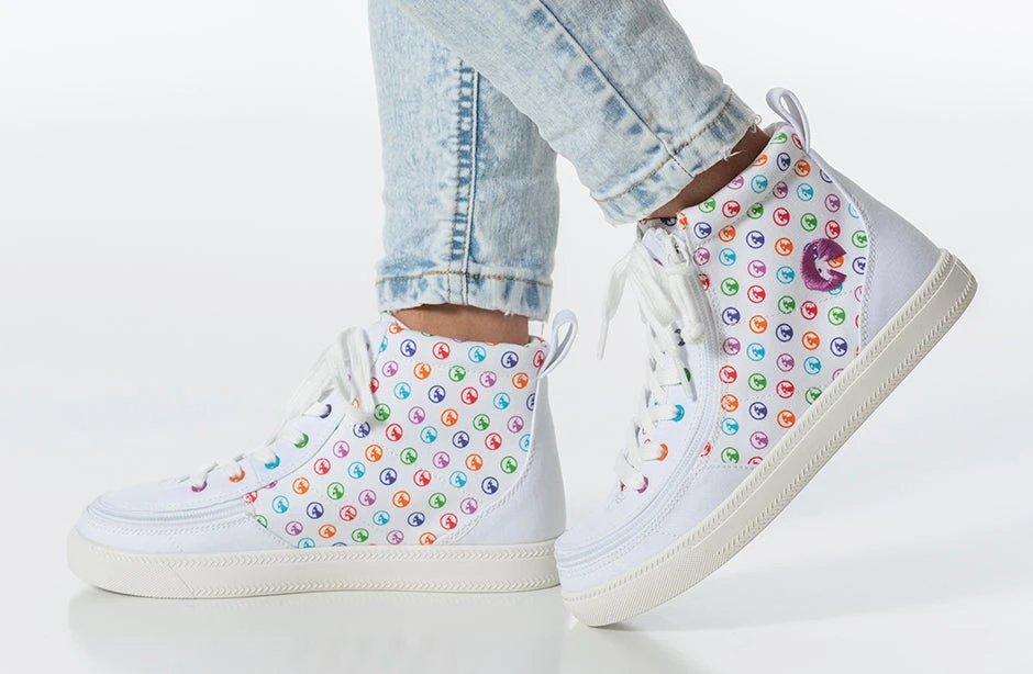 Rainbow Polka BILLY Classic Lace High Tops - Image 10