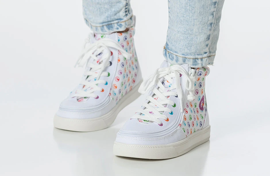 Rainbow Polka BILLY Classic Lace High Tops - Image 11