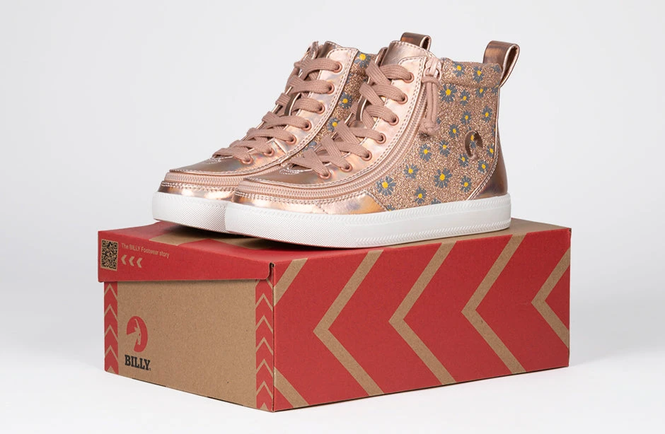 Rose Gold Daisy BILLY Classic Lace High Tops - Image 7