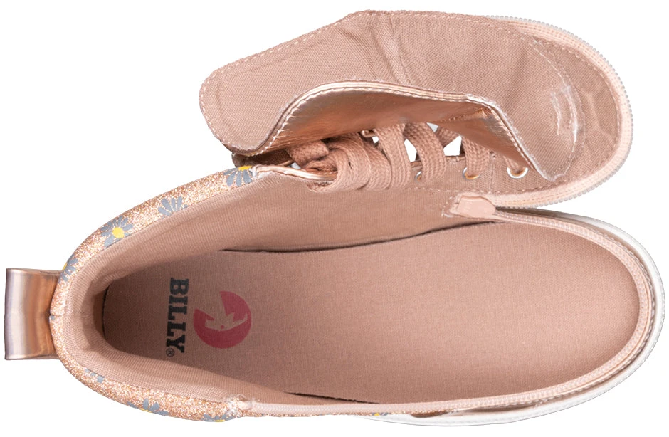 Rose Gold Daisy BILLY Classic Lace High Tops - Image 5