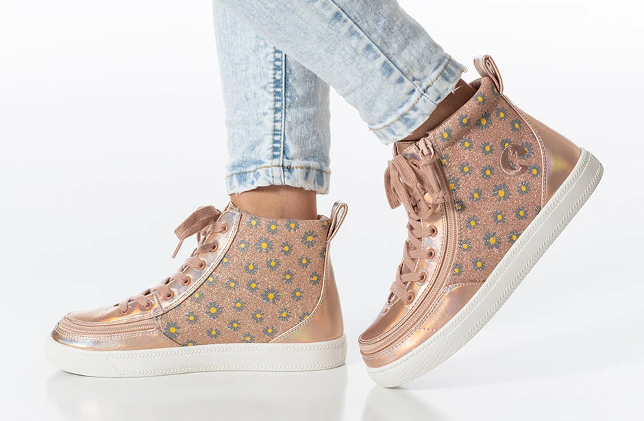 Rose Gold Daisy BILLY Classic Lace High Tops - Image 10