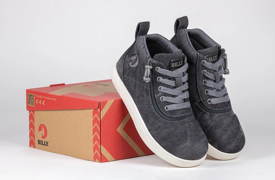 Black Acid Wash BILLY D|R II Short Wrap High Tops - Image 8